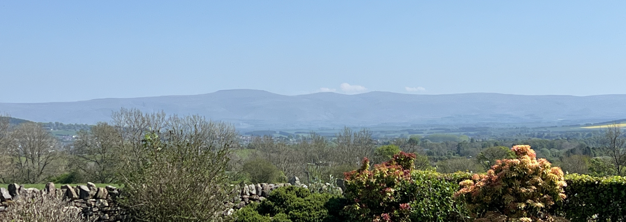 View of grass & fells