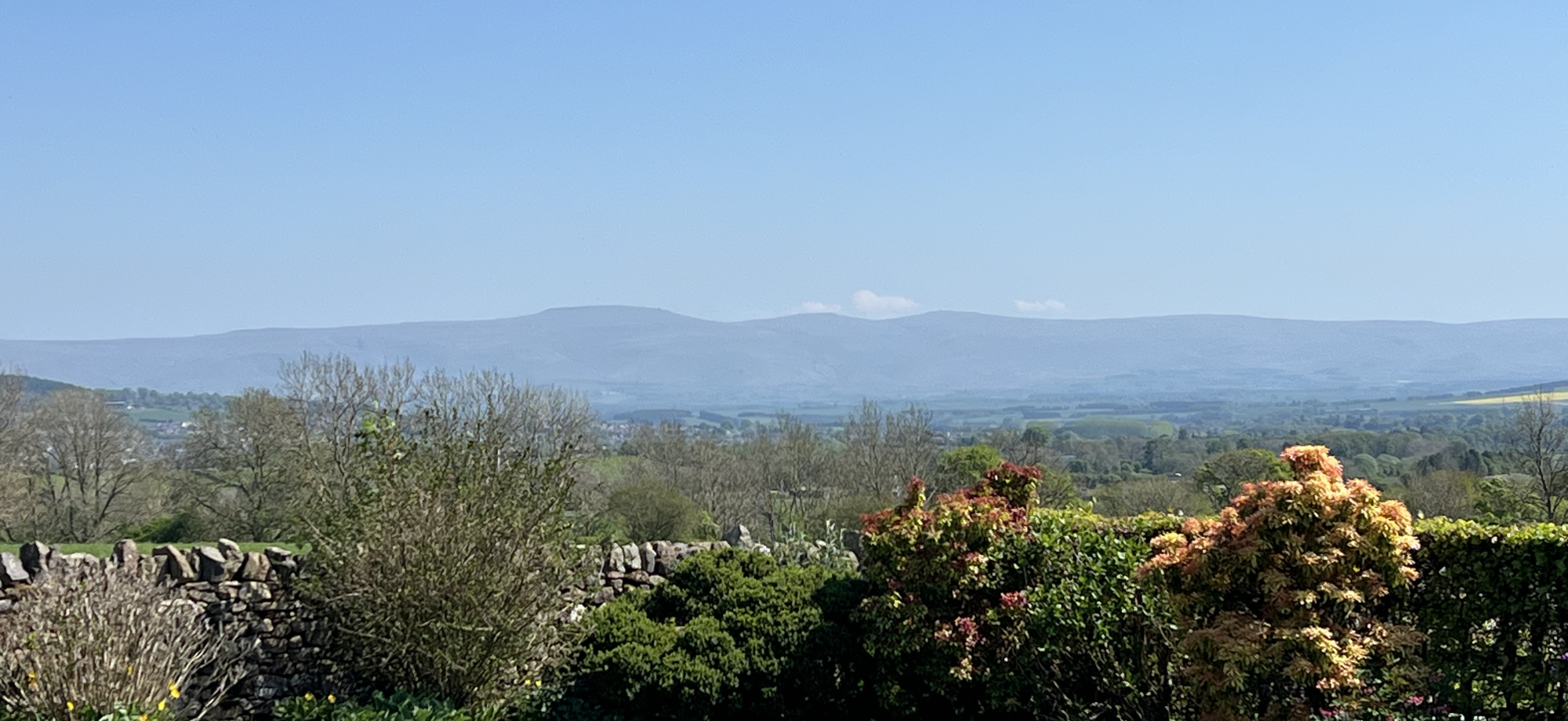 View of grass & fells